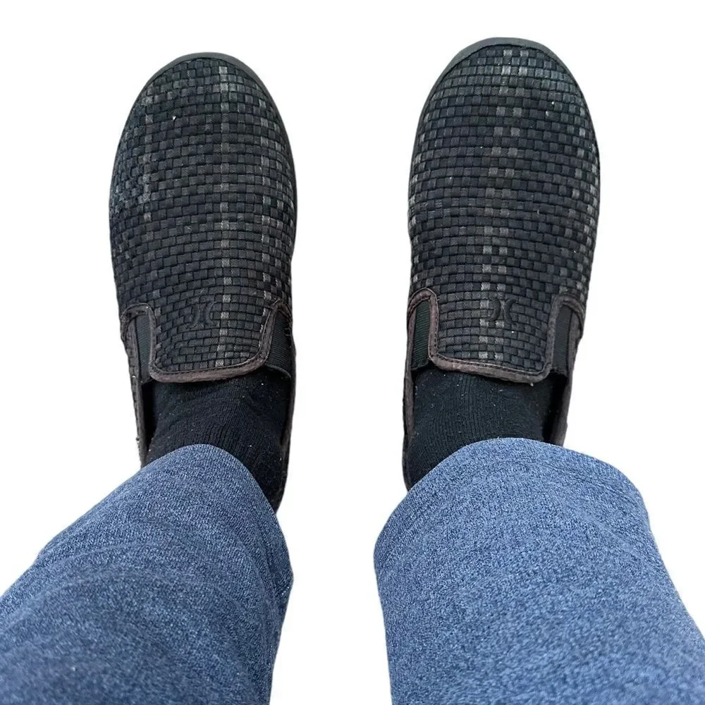 Hurley Surf Woven Black Slip On Vintage Shoes Dia De Los Hurley Size 9.5